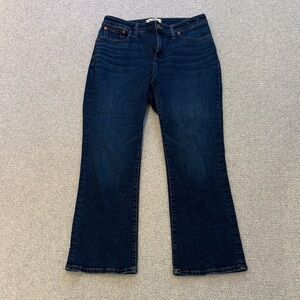 madewell jeans. curvy kick out